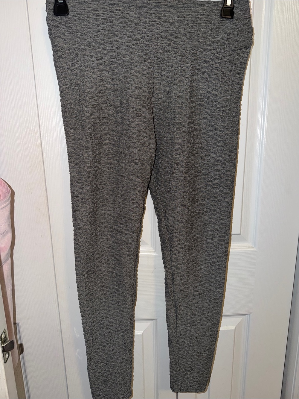 Women's Textured High-Waist Leggings - Gray